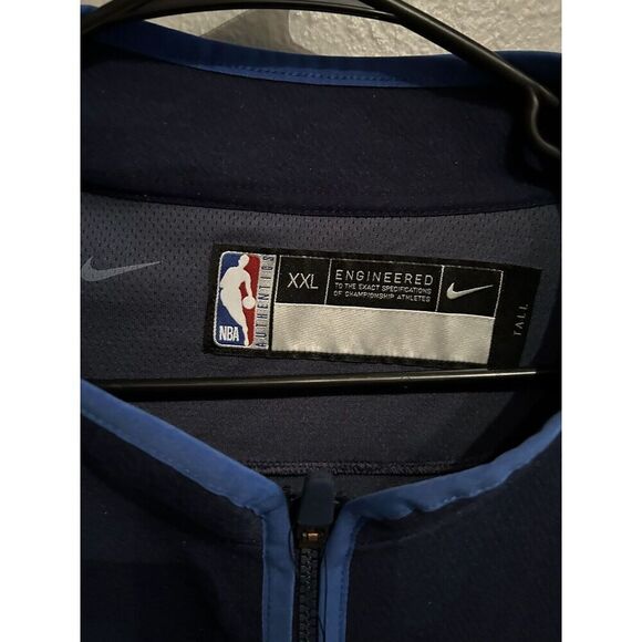 Dallas Mavericks XXL 2XLT Tall 1/2 Zip Pullover Blue Nike - Picture 4 of 6